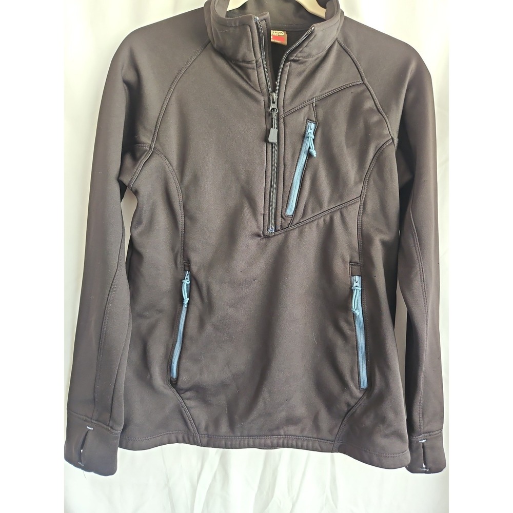C.E. Schmidt Workwear Jacket Womens Small Black Softshell‎ 1/4 Zip Fleece Lined